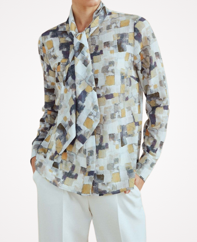 Chemise à Motif Carré